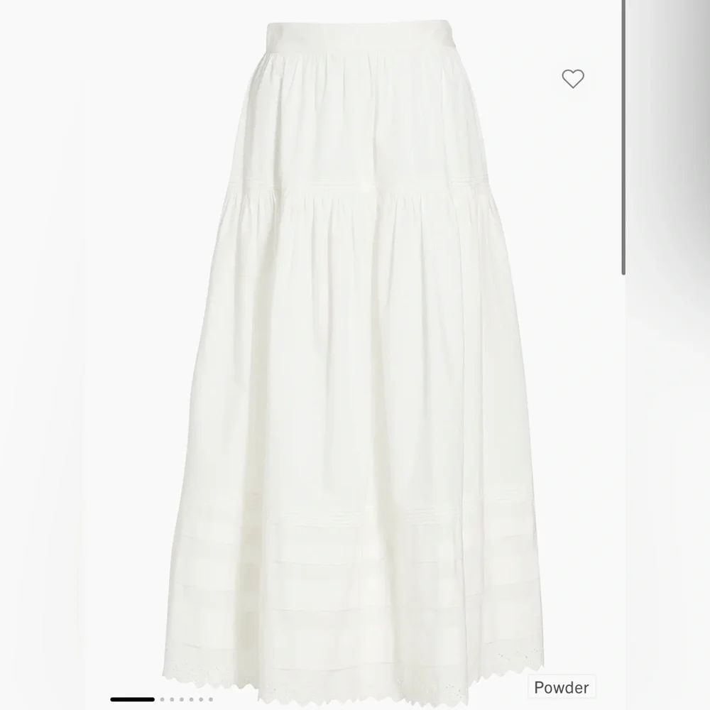 Doen Sebastiane Skirt in Powder White Sz Small NWT CURRENT - Picture 2 of 5